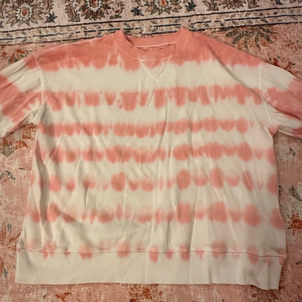 Pink & White Tie Dye Long Sleeve